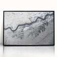 Large abstract wall art depicting the South Dakota landscape, in muted earth tones on a framed acrylic.