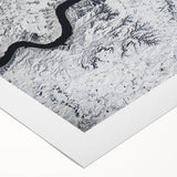 Art deco poster of South Dakota scenery in muted earth tones on rolled canvas, suitable for dining room wall art.