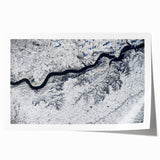 Rolled print of South Dakota landscape with floral foreground in soft earth tones, suitable as art wall dining room.