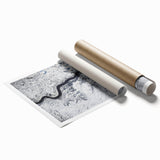 Extra large rolled print depicting South Dakota scenery with soft floral elements, ideal for classy bathroom wall art.