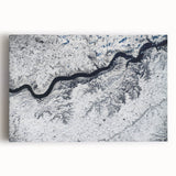 Large black and white photo of South Dakota scenery on stretched canvas, suitable for kitchen wall art.