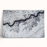 Black and white stretched canvas of South Dakota scenery, ideal for kitchen wall art.