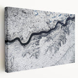 Panoramic view of South Dakota landscape on large stretched canvas, featuring muted earth tones, ideal for kitchen wall art.