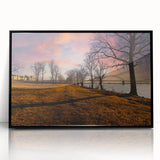 Large abstract wall art depicting the Memphis skyline in muted gray and blue tones on framed acrylic.