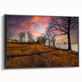 Black and white landscape art painting of Memphis on framed canvas, suitable for bedroom wall decor.