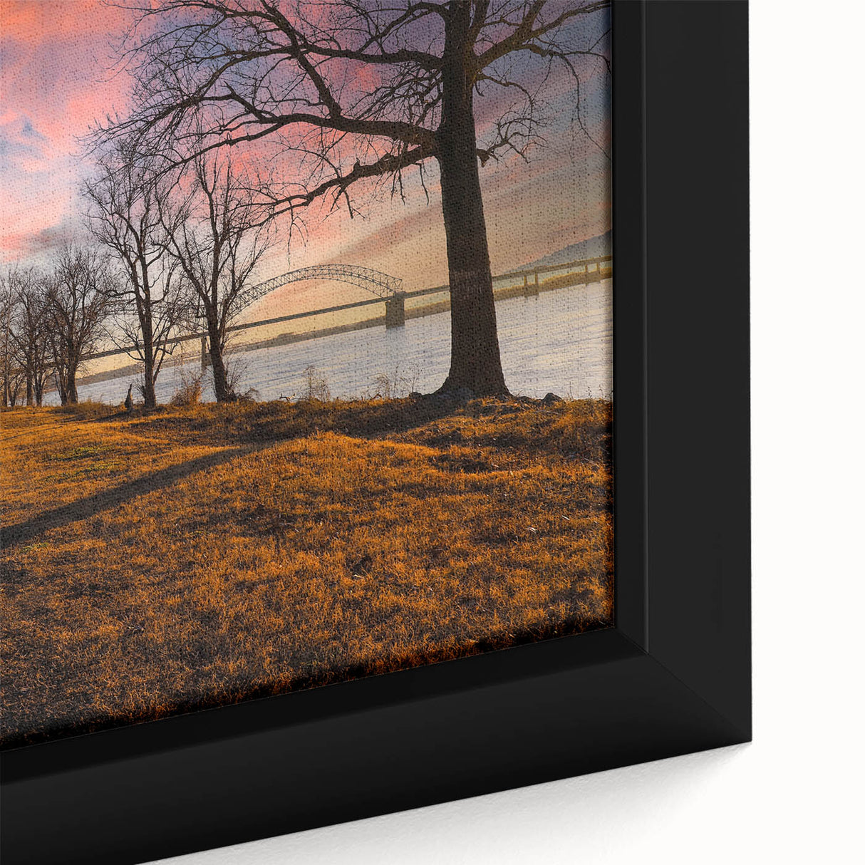 Textured black wall art depicting the Memphis skyline on a large framed canvas, highlighted by colorful accents.