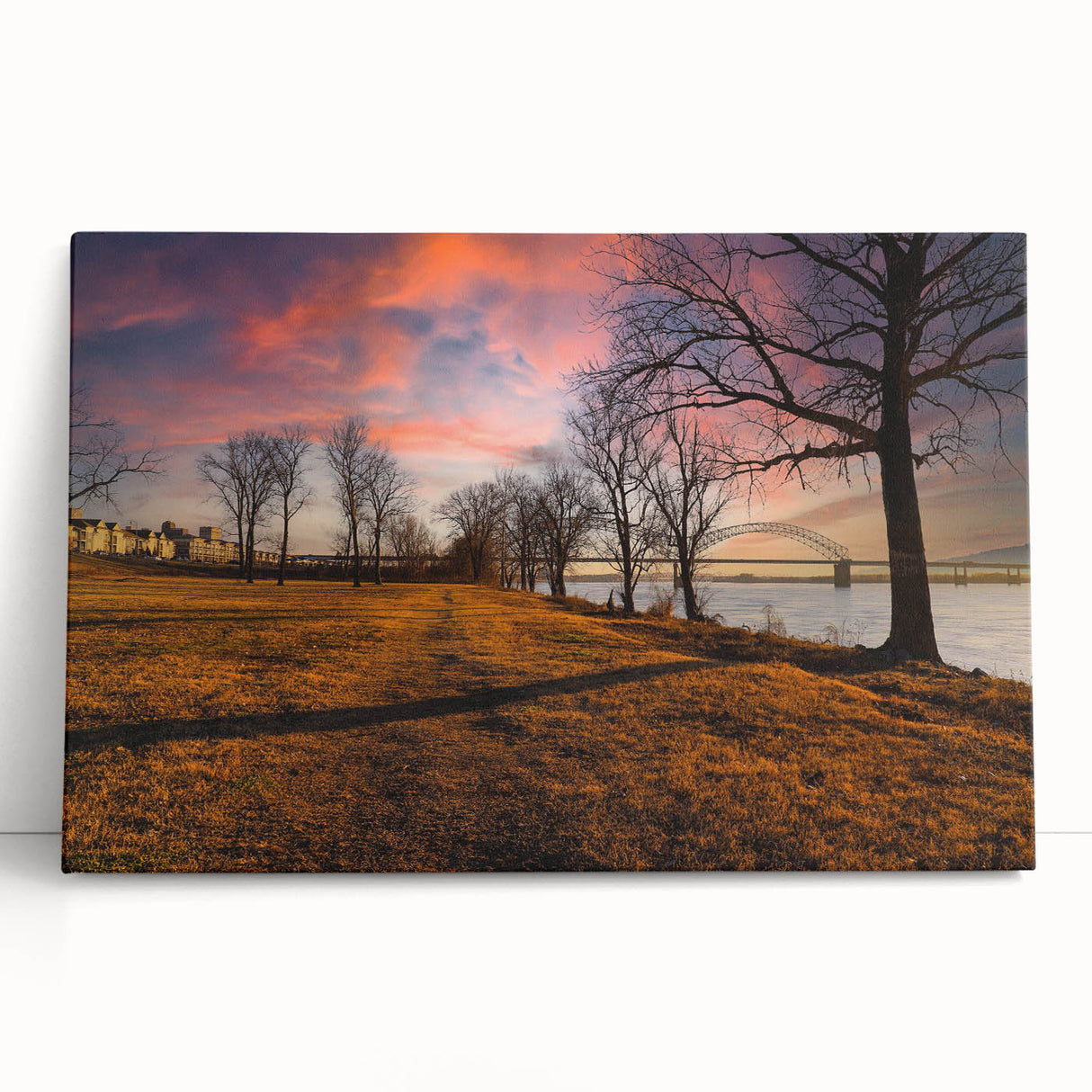 Black and white stretched canvas of Memphis skyline, ideal for kitchen wall art or bedroom ambiance.