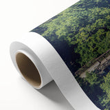 Art Deco style poster of Austin, Texas skyline in pastel shades on rolled canvas, ideal for nursery wall art.