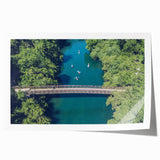 Rolled print of Austin, Texas skyline in muted earth tones, ideal for art wall dining room.