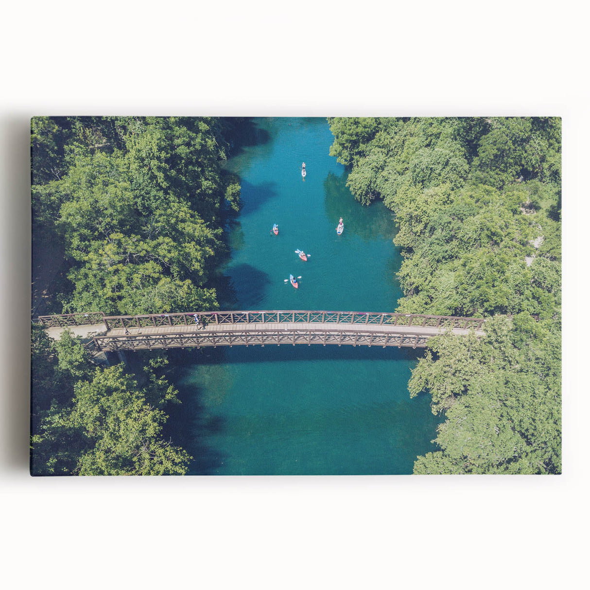 Black and white stretched canvas of the Austin skyline, ideal for kitchen wall art.