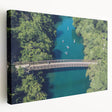 Large art depicting the Austin, Texas skyline in muted earth tones on a stretched canvas, suitable for kitchen wall art.