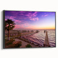 Black and white framed canvas featuring a vintage-style Houston landscape, ideal for bedroom decor.