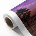 Art Deco style poster of Houston skyline in pastel shades on rolled canvas, ideal for nursery wall art.