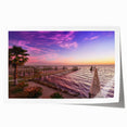 Rolled print of Houston skyline with soft pastel colors on canvas, ideal for art wall dining room.