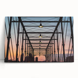 Black and white stretched canvas featuring the San Antonio skyline, ideal for kitchen wall art.