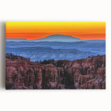 Black and white stretched canvas of Bryce Canyon, ideal for kitchen wall art.