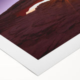 Art deco poster of Canyonlands with warm earth tones on rolled canvas, suitable for dining room wall art.