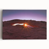 Black and white photograph of Canyonlands on stretched canvas, suitable as large kitchen wall art.