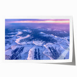 Extra large wall art print of Salt Lake City with vibrant twilight hues on rolled canvas, ideal for dining room decor.