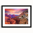 Extra large framed wall art depicting an abstract interpretation of Zion National Park in vibrant, textured colors.