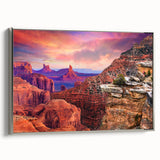 Landscape art painting of Zion National Park on framed canvas.