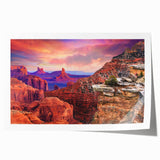 Rolled print of Zion National Park with vibrant green and orange tones, ideal for art wall dining room.