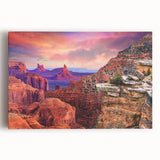 Black and white stretched canvas of Zion National Park, ideal for kitchen wall art.