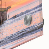 Large abstract wall art of Virginia scenery in mid-century modernist style on acrylic glass, ideal for dining room ambiance.