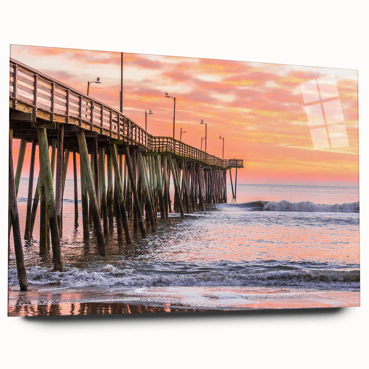 Large abstract wall art of Virginia scenery on acrylic glass, featuring muted earth tones.