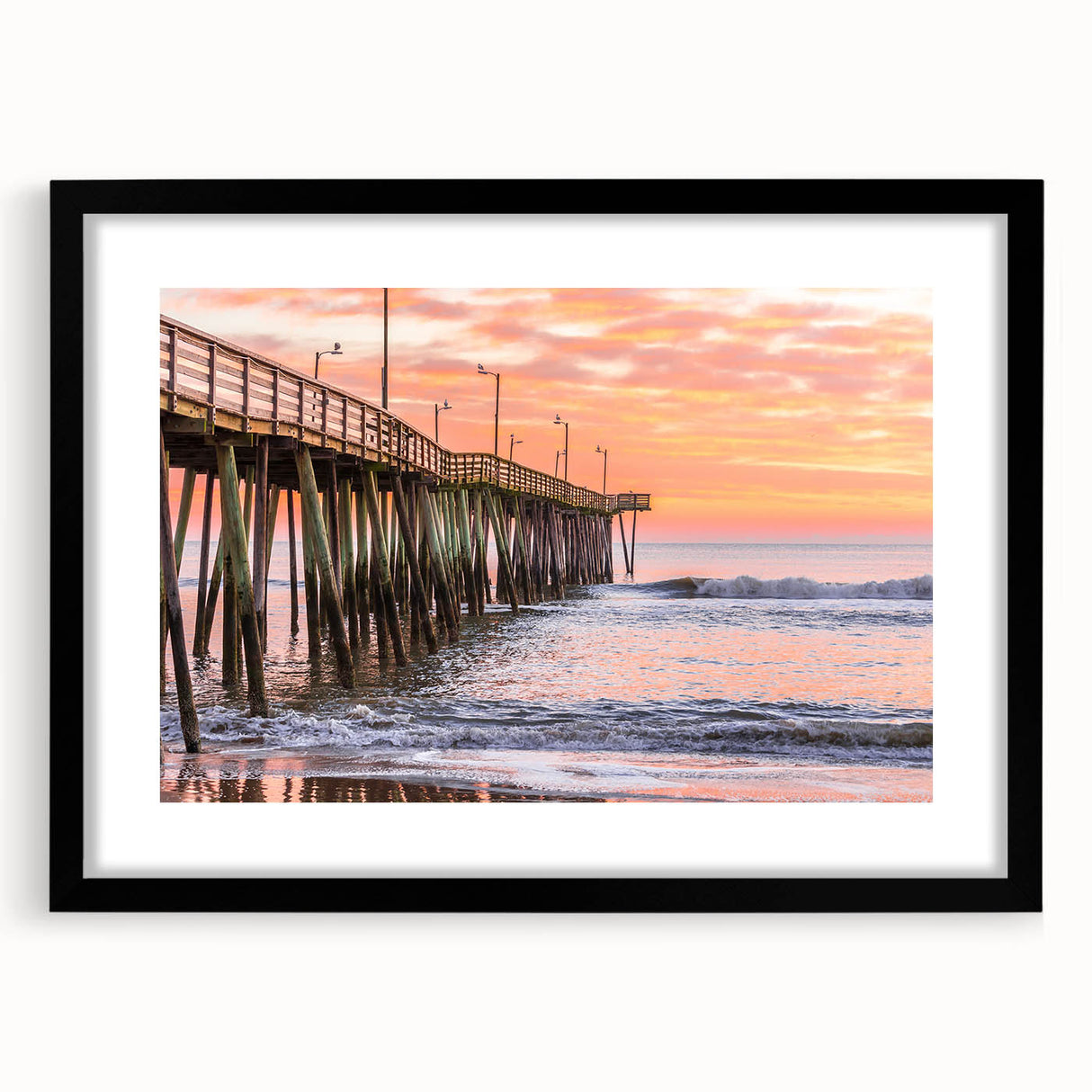 Extra large abstract art print featuring vibrant, colorful textures of Virginia scenery on a black framed canvas.