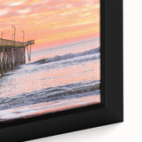 Framed canvas featuring a textured depiction of a Virginia landscape in black with colorful accents.