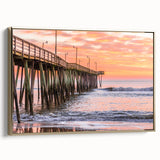 Black and white framed canvas of a Virginia landscape, featuring vintage poster art style, ideal for bedroom decor.