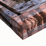 Large art of Virginia landscape on stretched canvas, featuring black and white tones, ideal for bedroom wall decor.