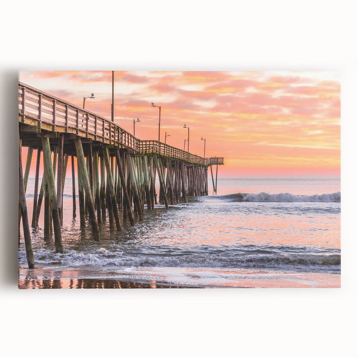 Black and white photograph of Virginia scenery on large stretched canvas, suitable for kitchen wall art.