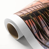 Art Deco poster of Virginia scenery on rolled canvas, featuring muted earth tones, ideal for nursery wall art.