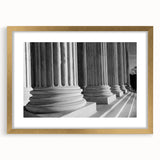 Extra large framed wall art depicting an abstract representation of the Washington D.C.