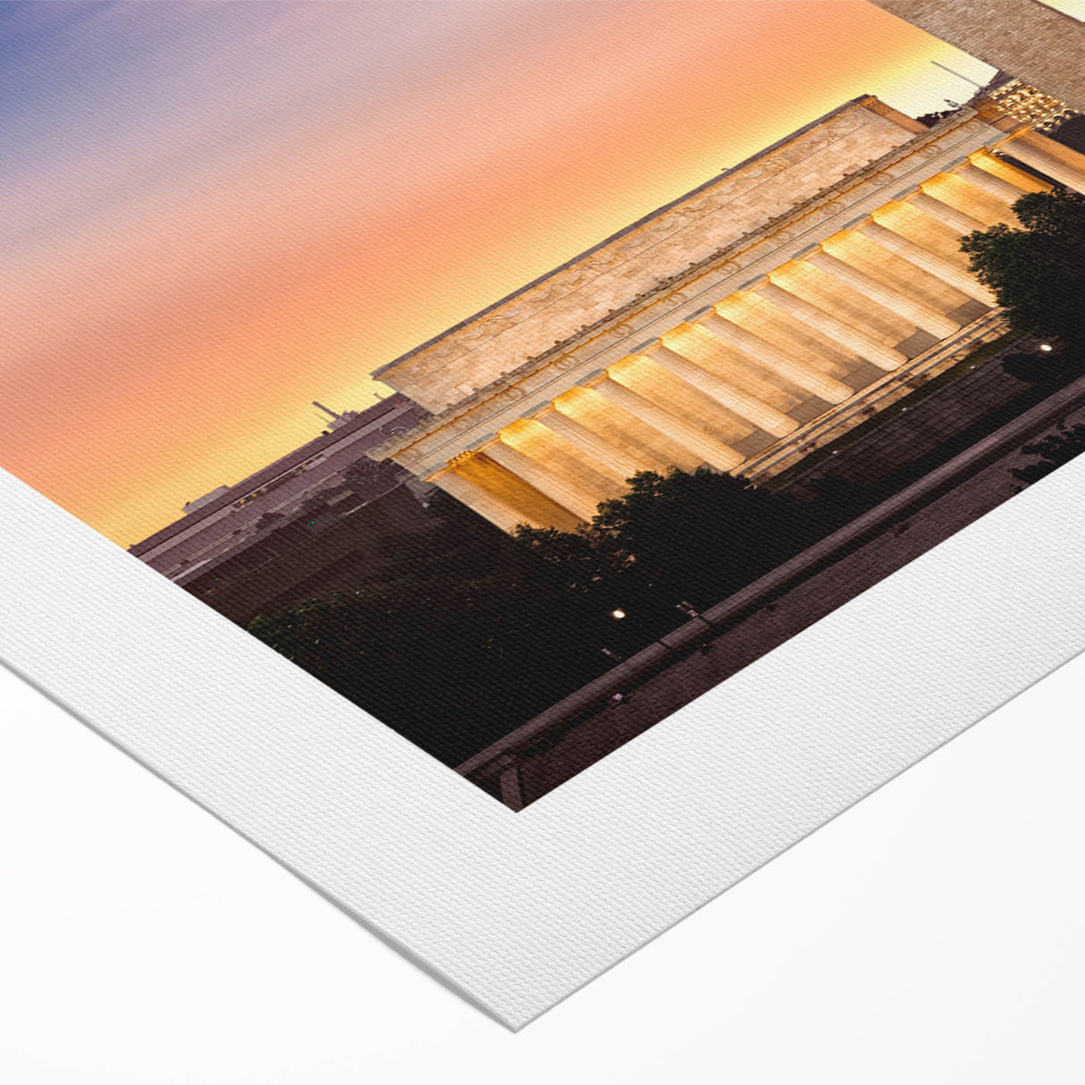 Art deco poster of the Lincoln Memorial in Washington D.C.