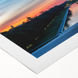Art deco poster of Washington DC monuments in muted grayscale, on rolled canvas, suitable for dining room or bathroom.