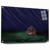 Acrylic print of the Palouse region in Washington, featuring rolling green hills, ideal for dining room decor.