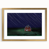 Extra large wall art featuring an abstract textured print of the Palouse scenery in Washington, in a gold frame.