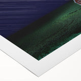 Art deco poster depicting the rolling hills of Palouse, Washington in muted green and brown tones on rolled canvas.