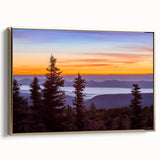 Framed canvas of a West Virginia landscape in muted earth tones, ideal for bedroom wall art.