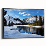 Black and white landscape art painting of Yellowstone on framed canvas, suitable for bedroom wall decor.