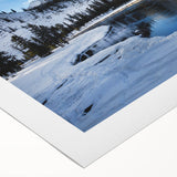 Art deco poster of Yellowstone scenery in muted earth tones on rolled canvas, suitable for dining room wall art.