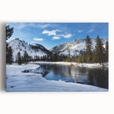 Black and white photograph of Yellowstone National Park on stretched canvas, ideal for kitchen wall art.