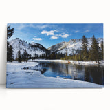 Black and white photo of Yellowstone scenery on stretched canvas, ideal for kitchen wall art or bedroom ambiance.
