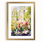 Extra large abstract art print of spring season in textured style.