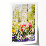 Extra large rolled print of spring floral art with pastel shades, ideal for art wall dining room or classy bathroom wall art.
