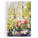 Large black and white abstract canvas depicting spring season, ideal for kitchen wall art.