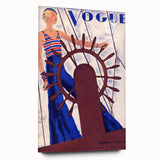 Vogue Canvas Art - Nautical 1931 Fashion Illustration Wall Decor